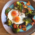 Blackened Broccoli and Chorizo Eggs