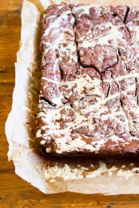 chocolate brownie recipe with halva and tahini