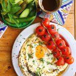 Hummus Eggs & Relaxed tomatoes