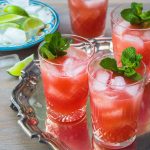 Raki Watermelon and Mint Cocktails