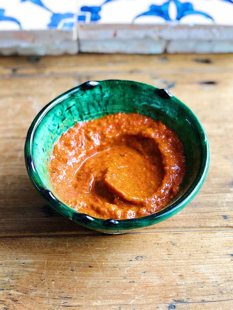 Muhammara – red pepper and walnut dip Muhammara - red pepper and walnut dip