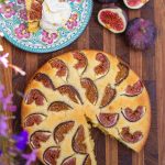 Fig almond and cardamom cake