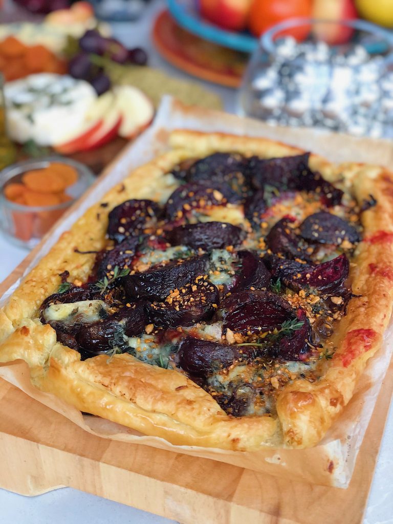 Beetroot and Blue Cheese Tart