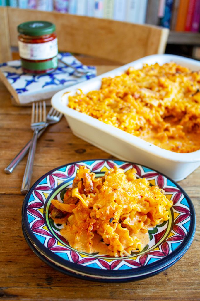 Pulled Turkey Harissa Mac Cheese