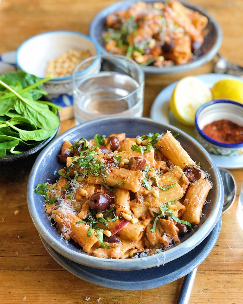 Creamy Aubergine Pasta