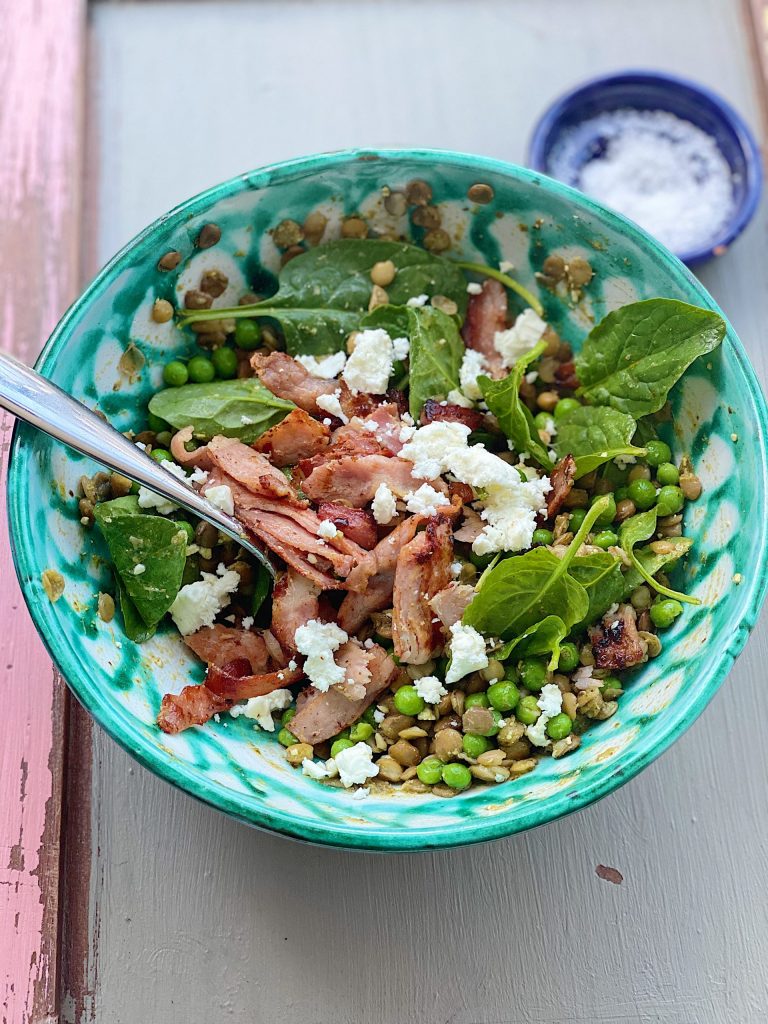 Lentil and Bacon Salad