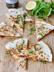 Harissa and Halloumi quesadillas