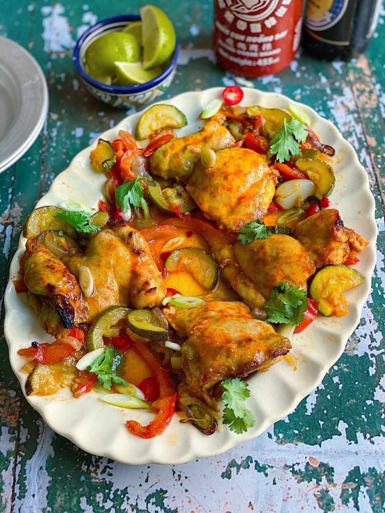 Sriracha Chicken Traybake Sriracha Chicken Traybake