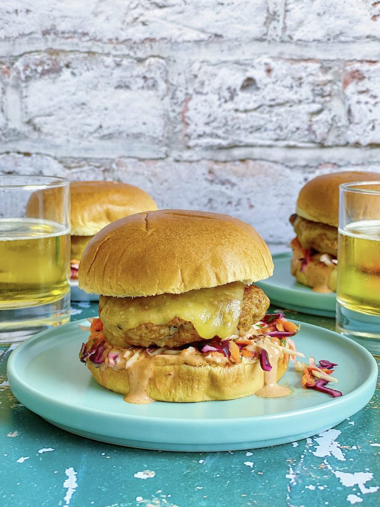 Mexican Pork Burgers with Chipotle Mayo