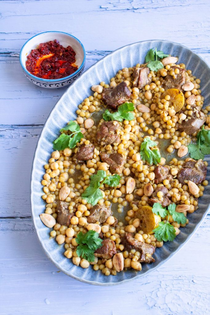 Moroccan Lamb Stew with Giant Couscous Moroccan Lamb Stew with Giant Couscous