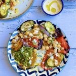Roasted Veg with Tahini Sauce and Spicy Preserved Lemon Chermoula