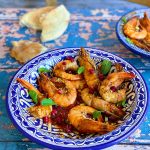 Sticky Pomegranate Prawns