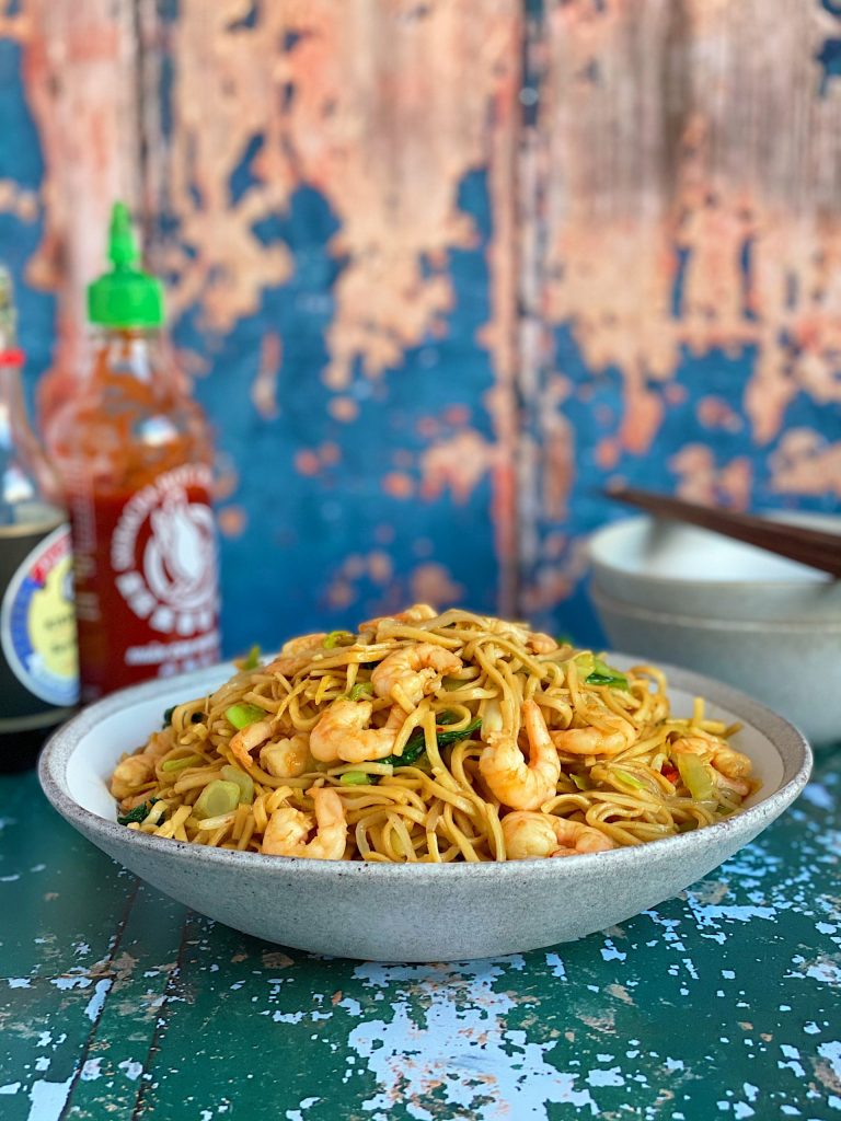 Spicy Prawn Chow Mein