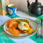 Courgette Pancakes with Eggs and Salmon