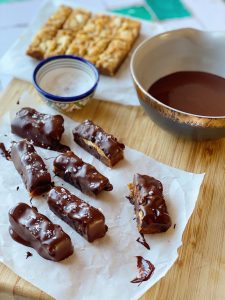 Mini Dark Chocolate Date Snickers Bars