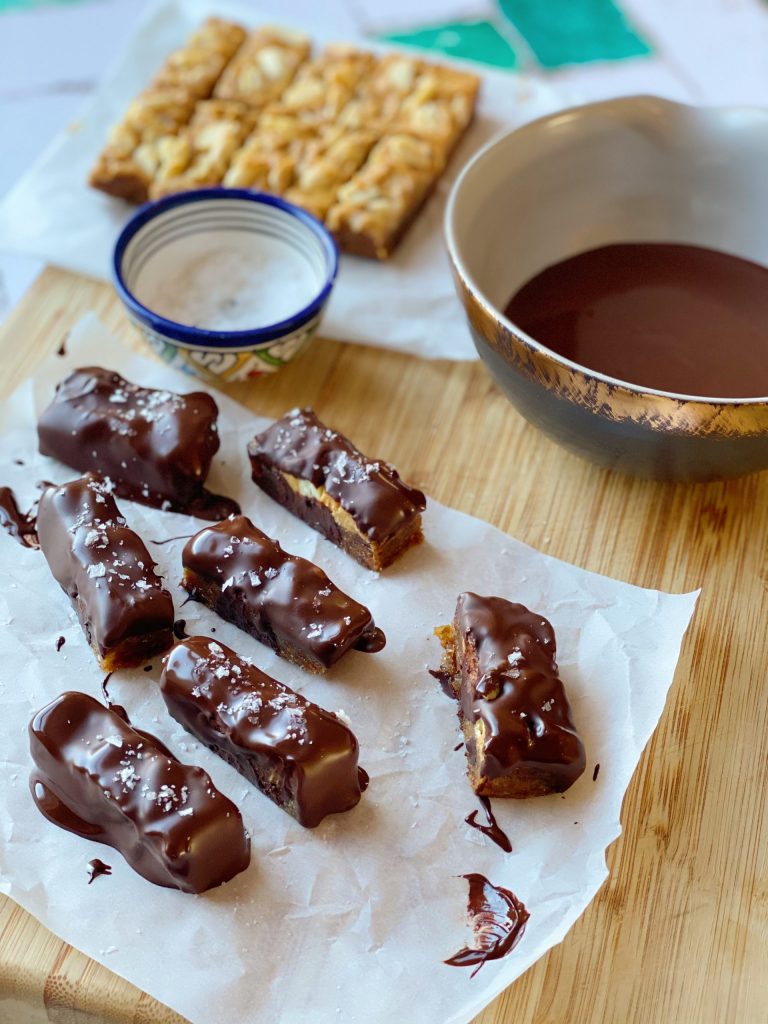 Mini Dark Chocolate Date Snickers Bars John Gregory Smith