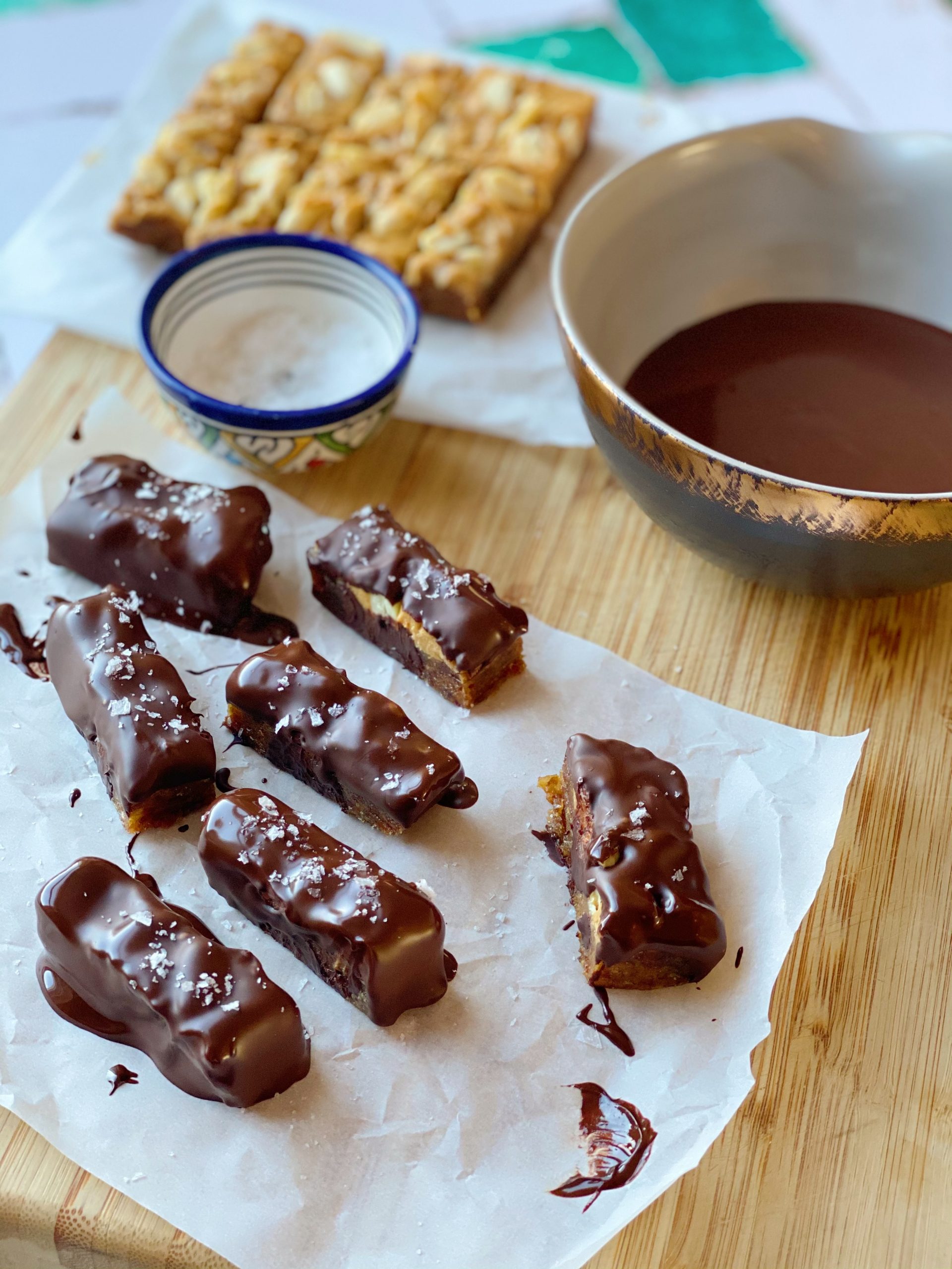 Mini Dark Chocolate Date Snickers Bars | John Gregory-Smith