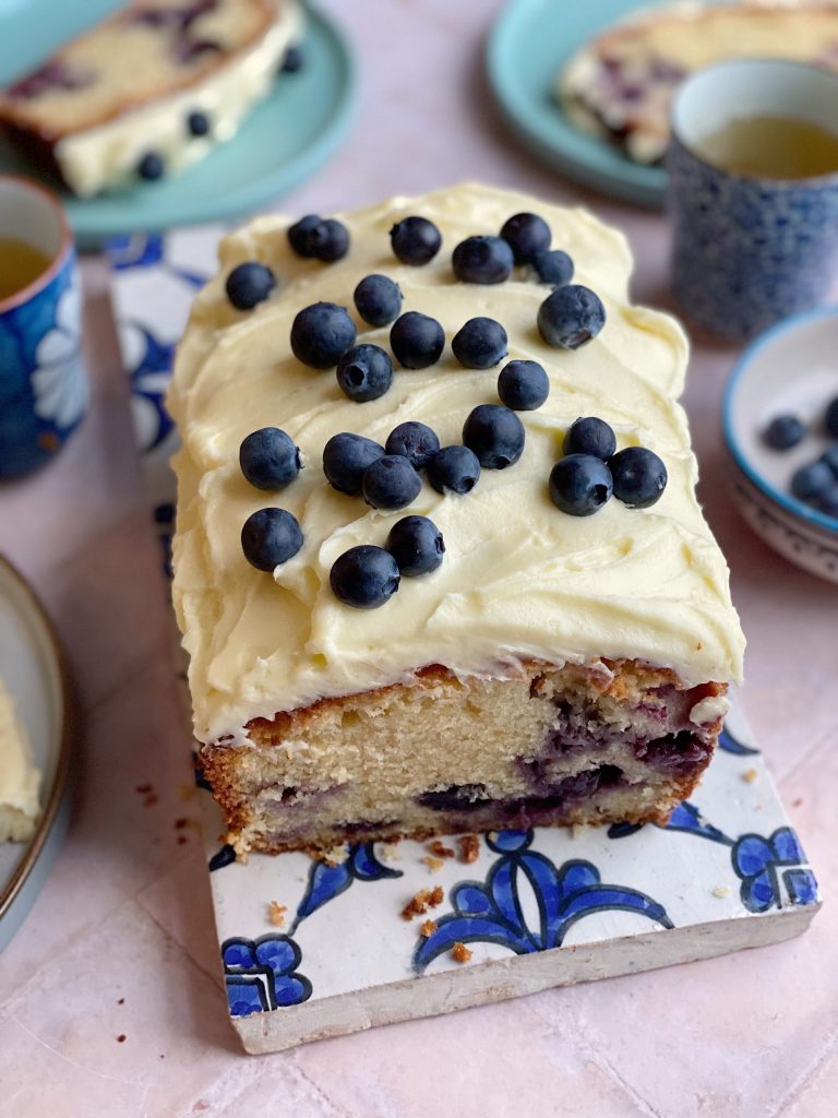 Blueberry Almond and Cardamon Loaf cake