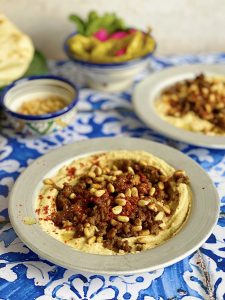 Fried Lamb Hummus