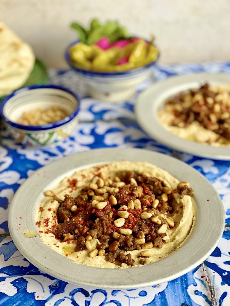 Fried Lamb Hummus