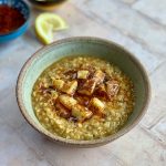 Turkish Soup with Crispy Halloumi Croutons