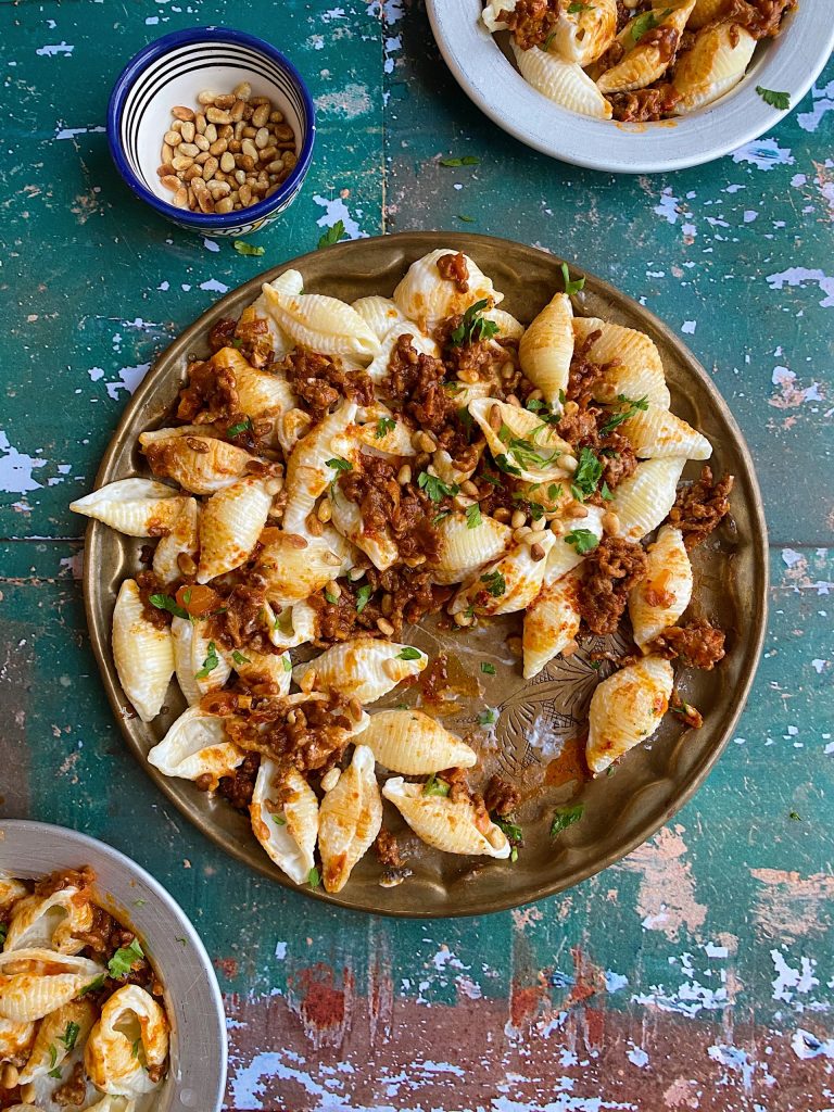 Arabic Macaroni with Spiced Lamb