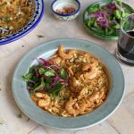 One Pot Prawns Orzo and Feta