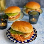 Chicken Burgers with Muhammara Mayonnaise