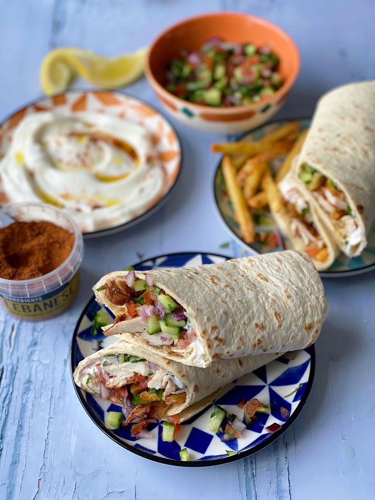 Chicken Shawarma and Chips Chicken Shawarma and Chips