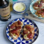 Roasted Balsamic Grape and Whipped Feta Bruschetta