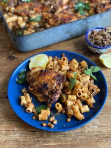 Koshari Chicken Tray Bake