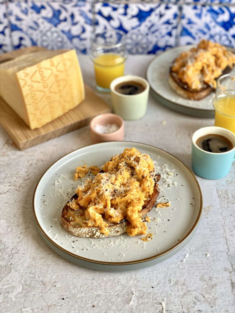 Brown Butter Scrambled Eggs with Grana Padano Riserva