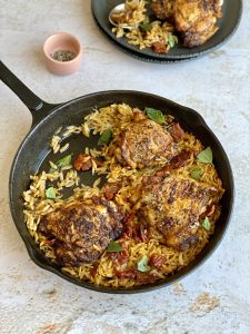 Cajan Chicken and Orzo One Pot