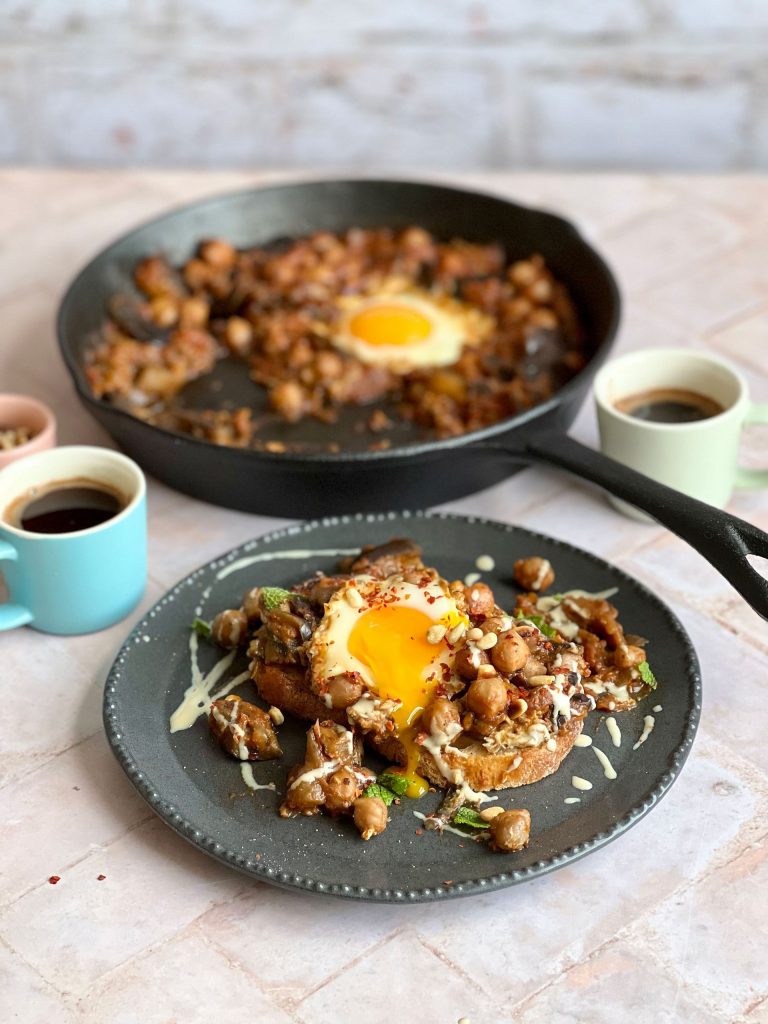 Aubergine and Chickpea Shakshuka