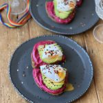 Beet Hummus Egg Toast