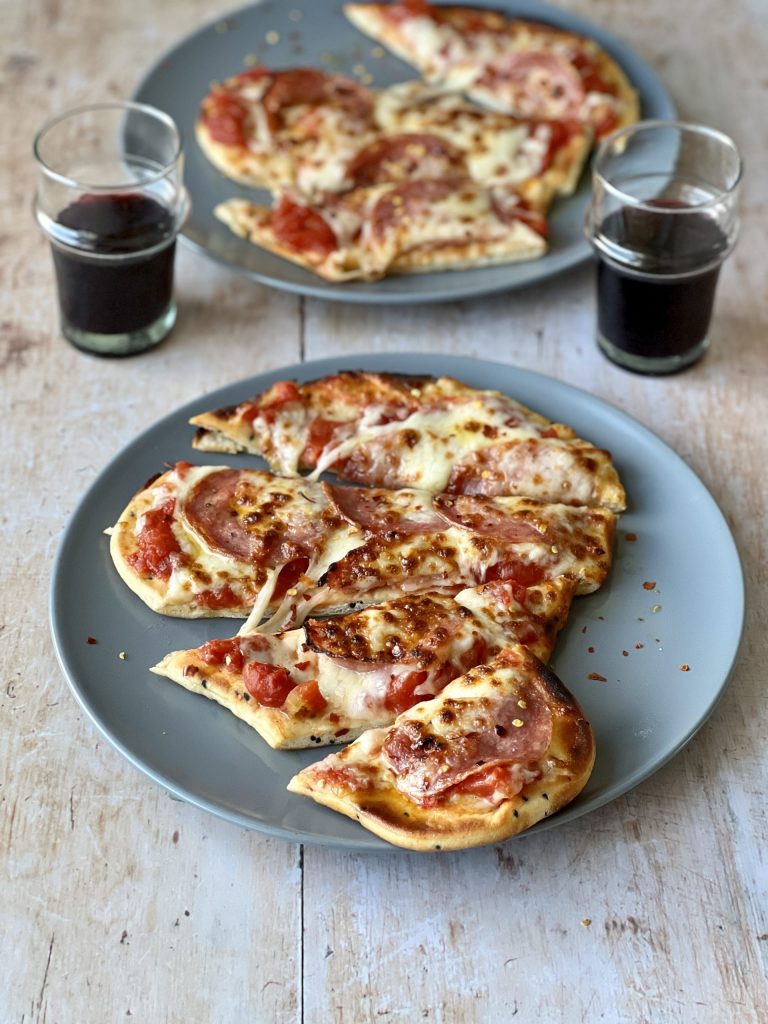 Spicy Naan Pizzas