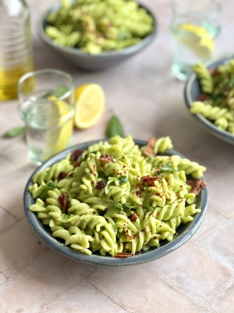 Pea and Feta Pesto Pasta