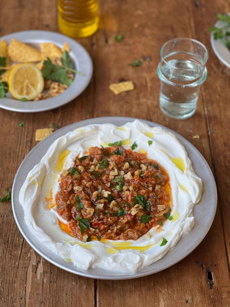 Smoky Harissa Aubergines with Yogurt