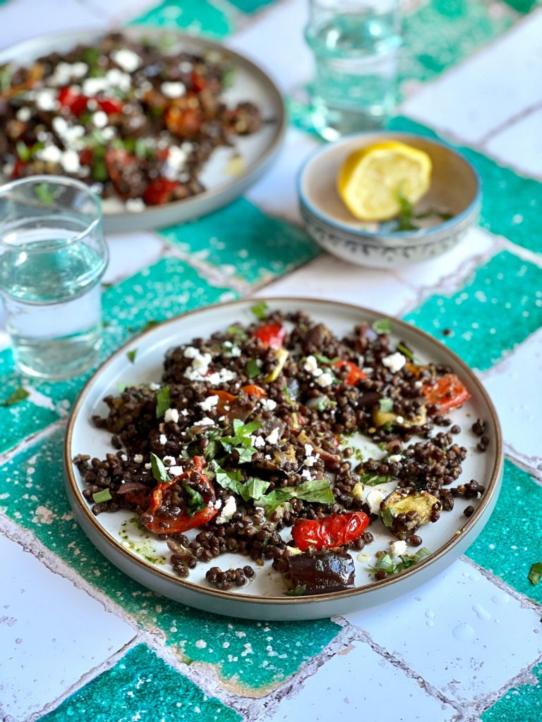 Sheet pan lentil Salad