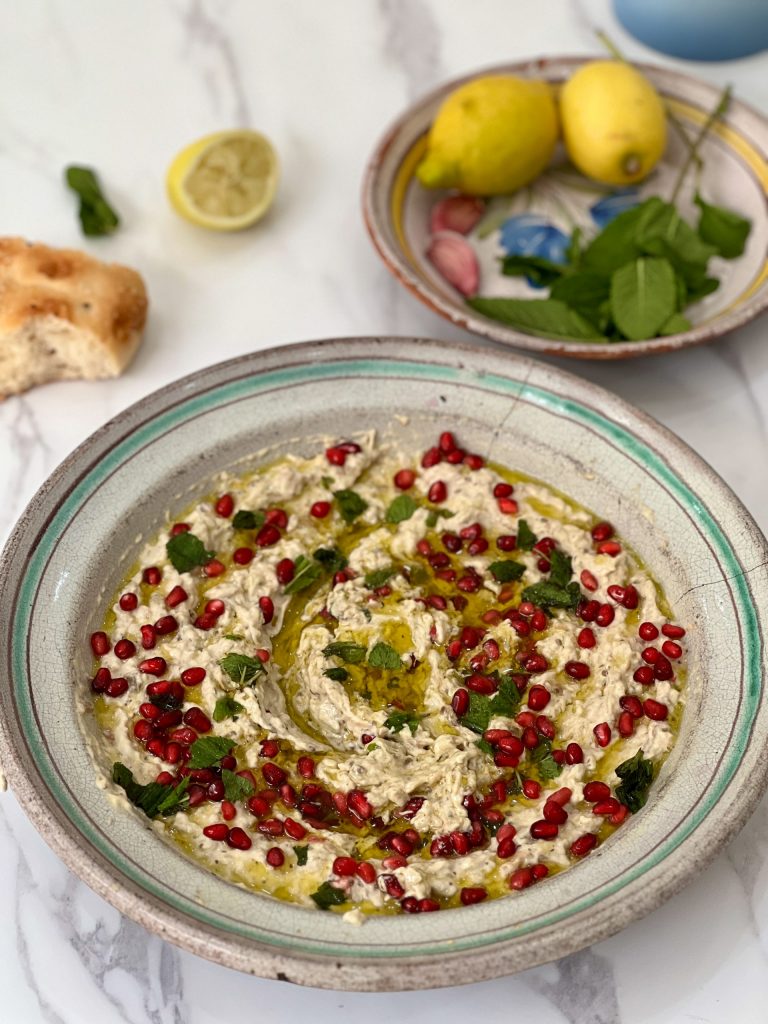 Moutabal – creamy aubergine dip Moutabal – creamy aubergine dip