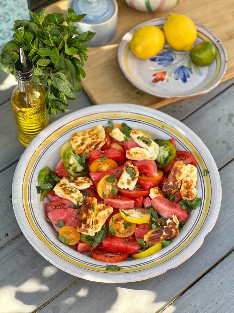 Watermelon and Halloumi Salad