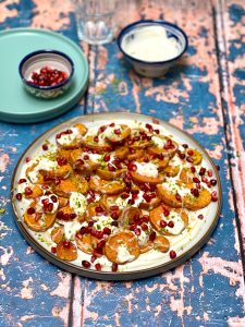 Roasted Sweet Potatoes sour cream and chilli butter
