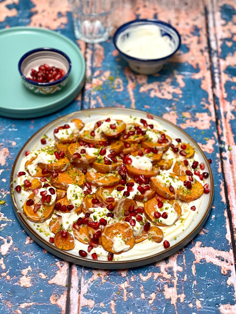 Roasted Sweet Potatoes sour cream and chilli butter Roasted Sweet Potatoes sour cream and chilli butter