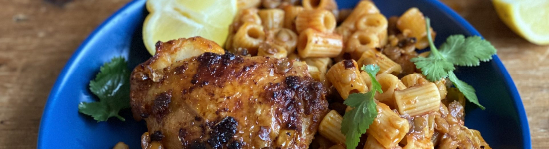 Koshari Chicken Tray Bake